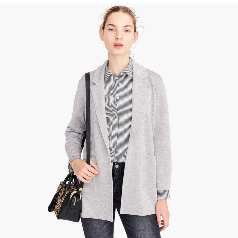 J Crew Open Front Sophie Sweater Blazer